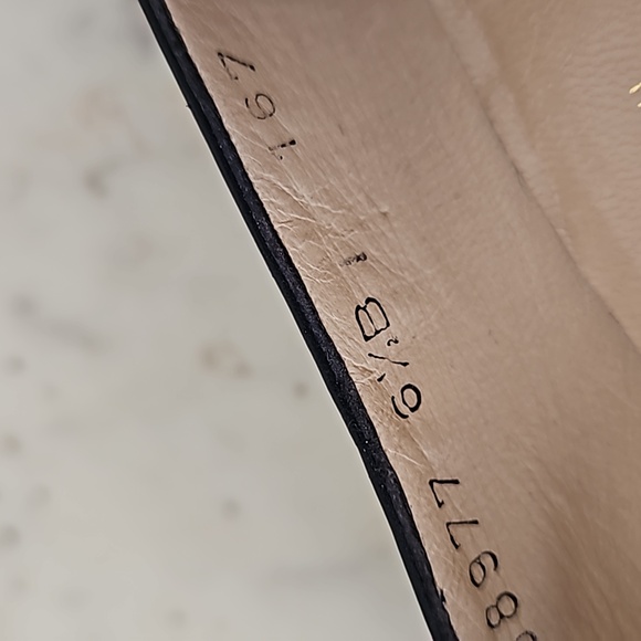 SALVATORE FERRAGAMO: navy blue and black leather block heels - Picture 6 of 7